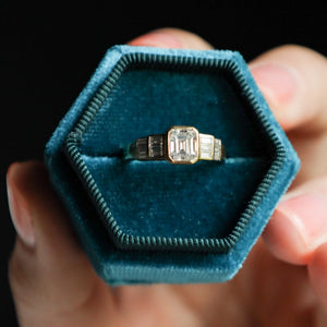 1.6 CT Ascher Cut Engagement Ring in 18K Gold