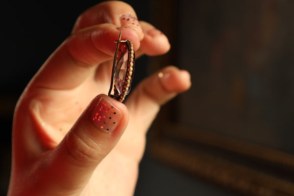 Antique Victorian Pearl and Amethyst Brooch