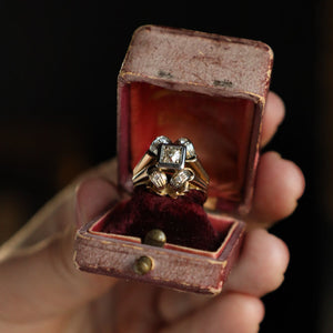 Art Deco 18k Gold 0.25CT Diamond Tank Ring