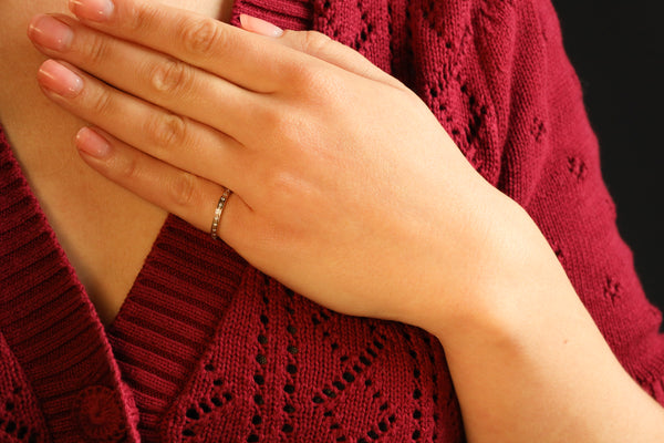 Natural Diamond Full Eternity Ring, Solid 18k Gold