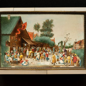 Antique jewelry box with a hand painted oil miniature for sale online antique jewelry shop