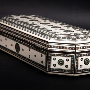 Large Victorian Antique Mosaic Jewelry Box - Pretty Different Shop