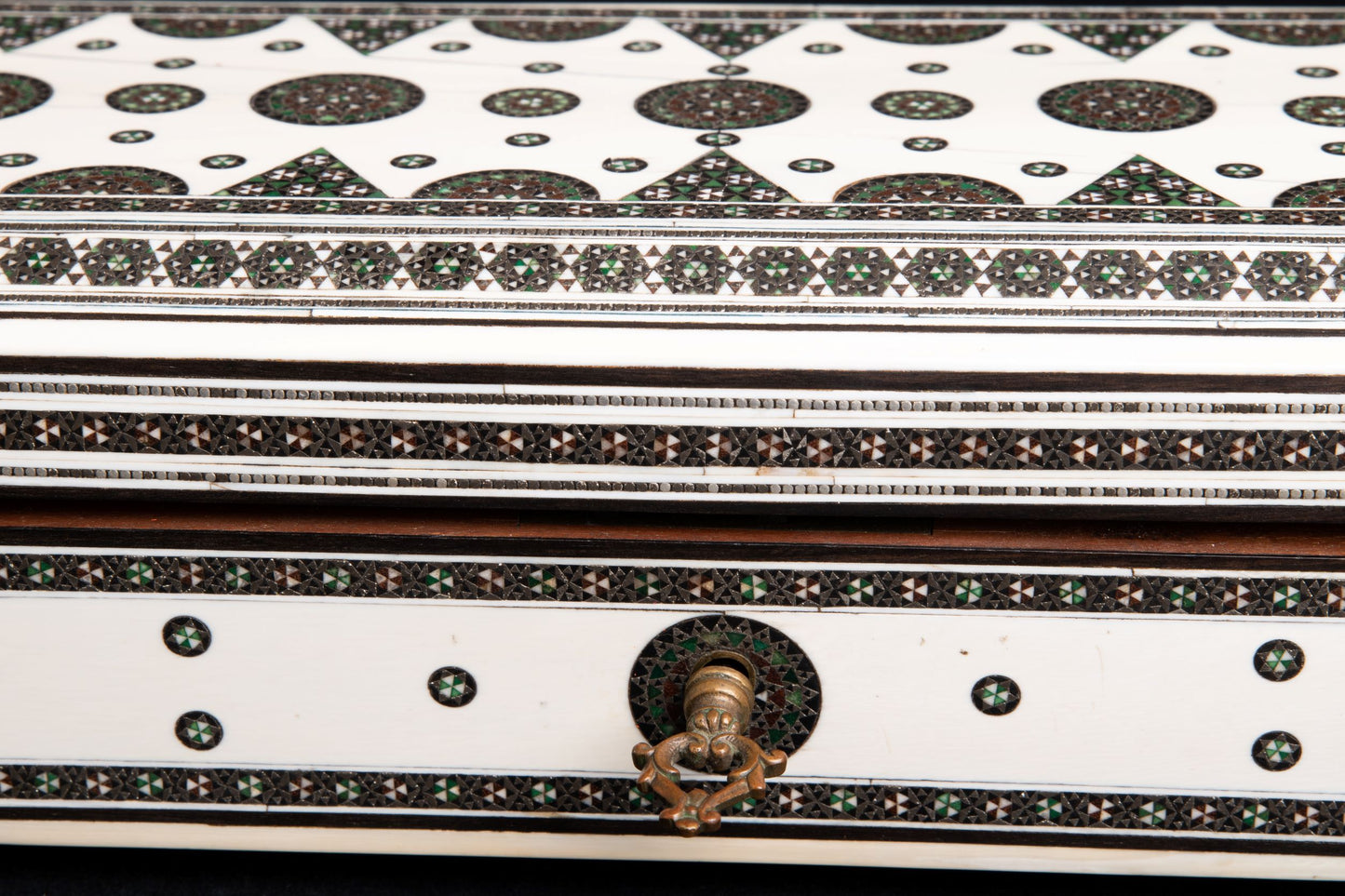 Large Victorian Antique Mosaic Jewelry Box - Pretty Different Shop