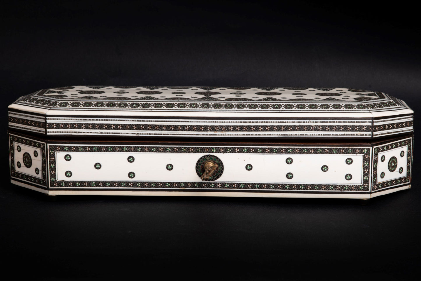 Large Victorian Antique Mosaic Jewelry Box - Pretty Different Shop