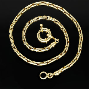 UNISEX Vintage Italian Bolt Lock and Spring Ring 18 Inch Rope Necklace