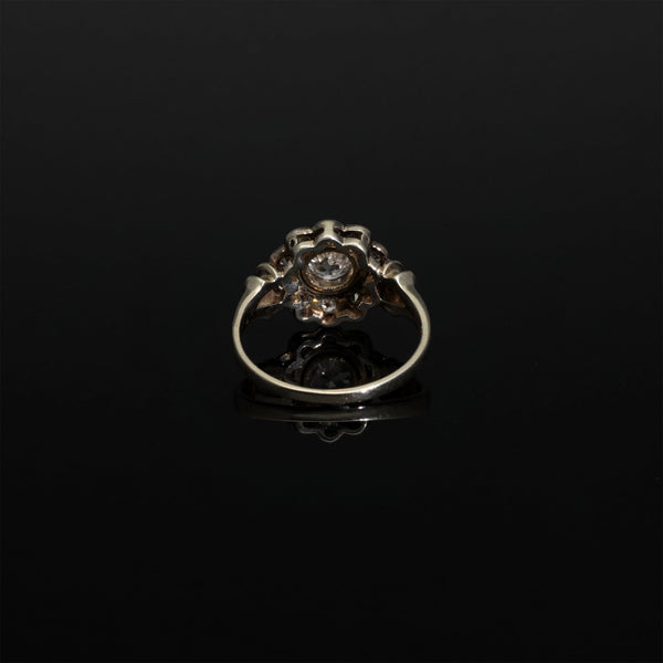 Antique Diamond Cluster Flower Ring - Pretty Different Shop