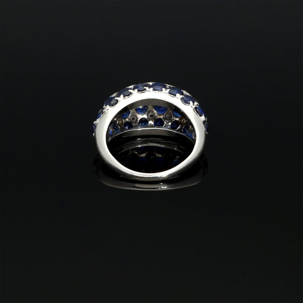 Untreated Sapphire and Diamond Solid 14k White Gold Ring - Pretty Different Shop