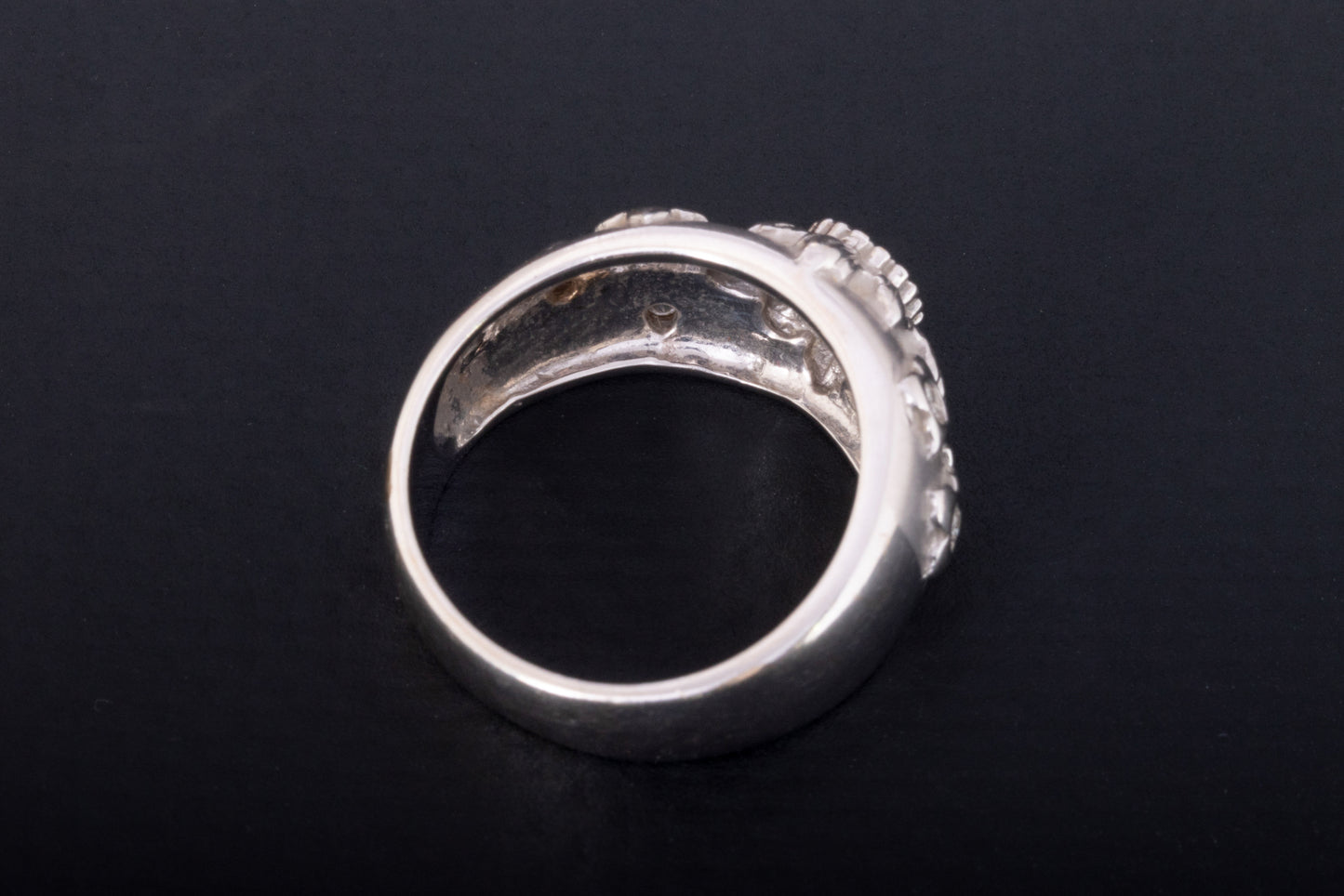 Wide White Gold Celestial Starburst Diamond Ring - Pretty Different Shop