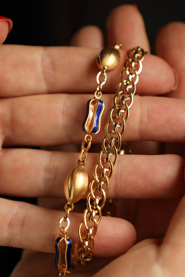 18k Two Tone Gold Mesh Bracelet