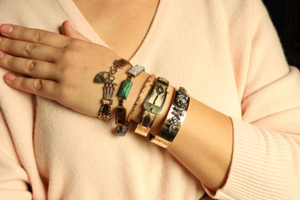  22k Solid Gold Stacking Cuff Bracelet, Heavy 10.5g