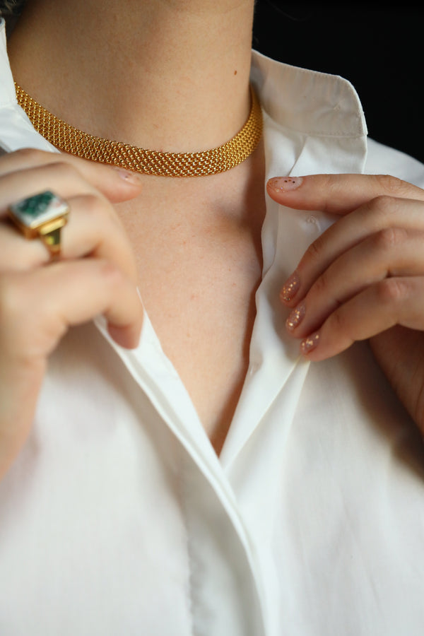 Vintage Necklace 14k, Fancy Link Chain, Statement Jewelry