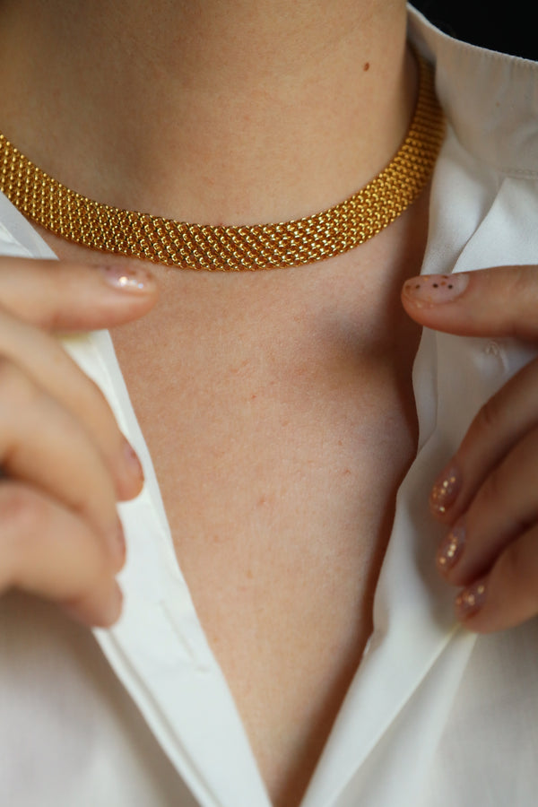 Vintage Necklace 14k, Fancy Link Chain, Statement Jewelry