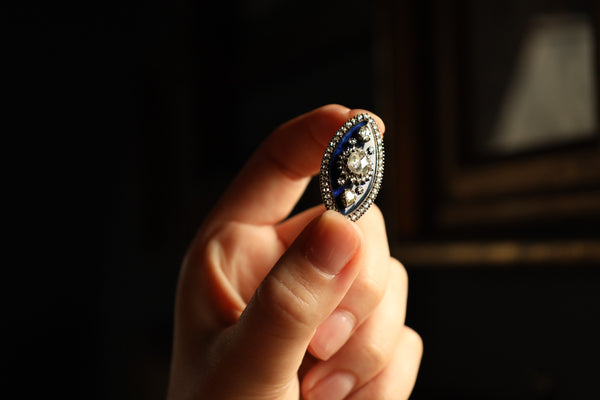 Antique Georgian Era Brooch with Rose Cut Diamonds