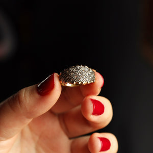 Vintage Solid 14k Gold Rose Cut Diamond Ring