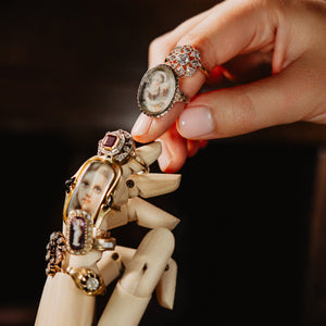 Georgian portrait miniature rings