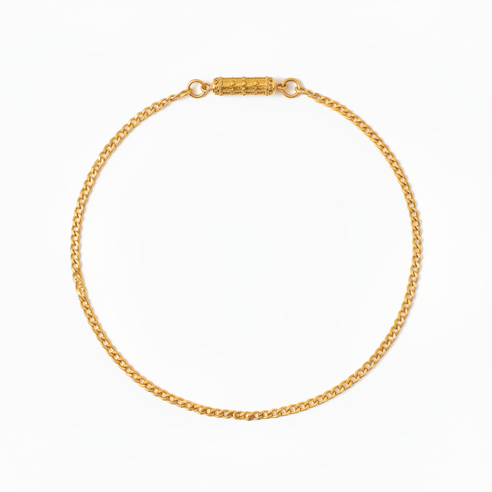 Antique Georgian Fancy Link Chain Necklace with Tube Lock
