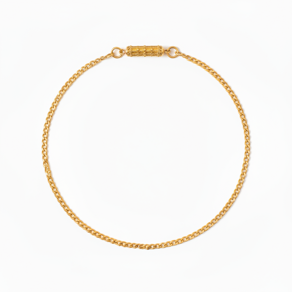 Antique Georgian Fancy Link Chain Necklace with Tube Lock