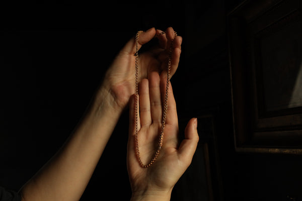 Antique Georgian Fancy Link Chain Necklace with Tube Lock