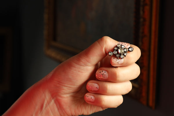 Antique Revival Diamond Flower Brooch