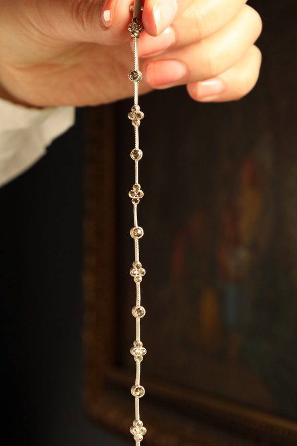 Gray Diamond Station Bracelet - Modern Silver