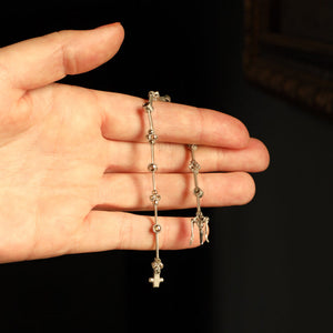 Gray Diamond Station Bracelet - Modern Silver