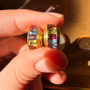 Mid Century Modern Gemstone Earrings by STERN