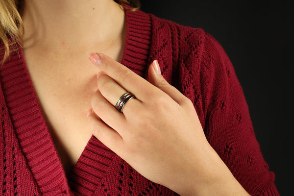 Natural Ruby Full Eternity Ring, Solid 14k Gold
