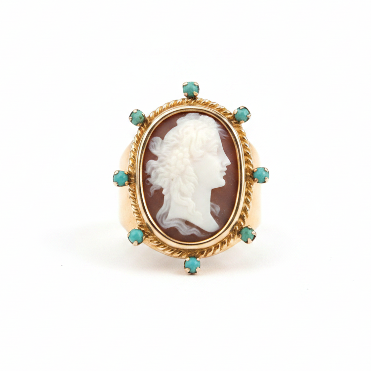 Vintage Italian Cameo Ring