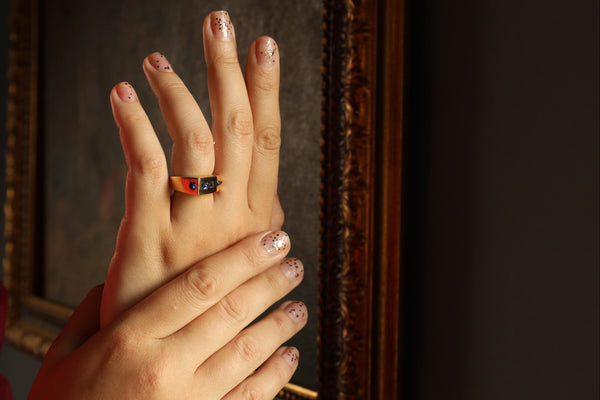 Retro Blue Sapphire Cabochon Ring, 18k Gold Heavy 16g