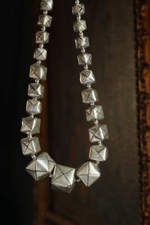 Square Silver Envelope Necklace - Modern Silver