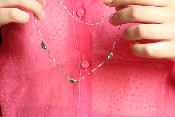 Tiffany and Co Three Bean Necklace by Elsa Peretti, Signed Jewelry
