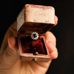 Vintage 18k Gold Round 0.48 CT Untreated No Heat Sapphire Ring