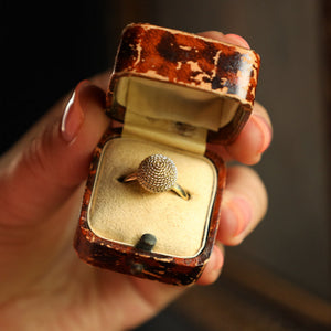 Wire Wrapped Beehive Ring in Woven 14k Filigree Gold
