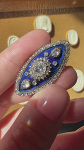 Antique Georgian Era Pin with Rose Cut Diamonds