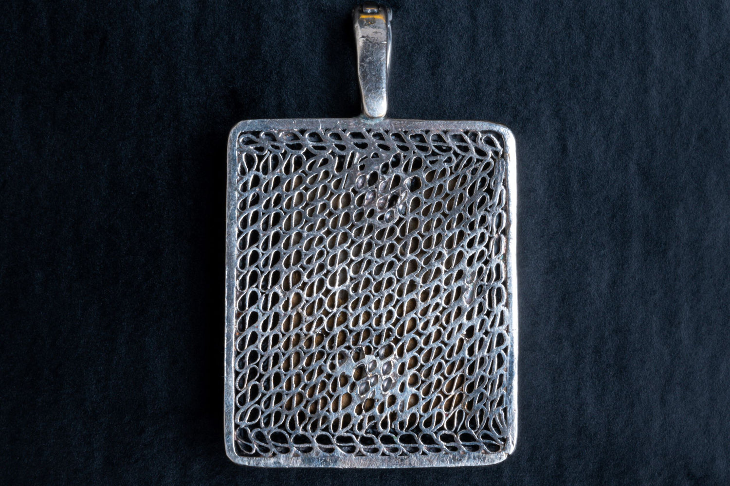 Antique Silver and Ivory Miniature Pendant - Pretty Different Shop