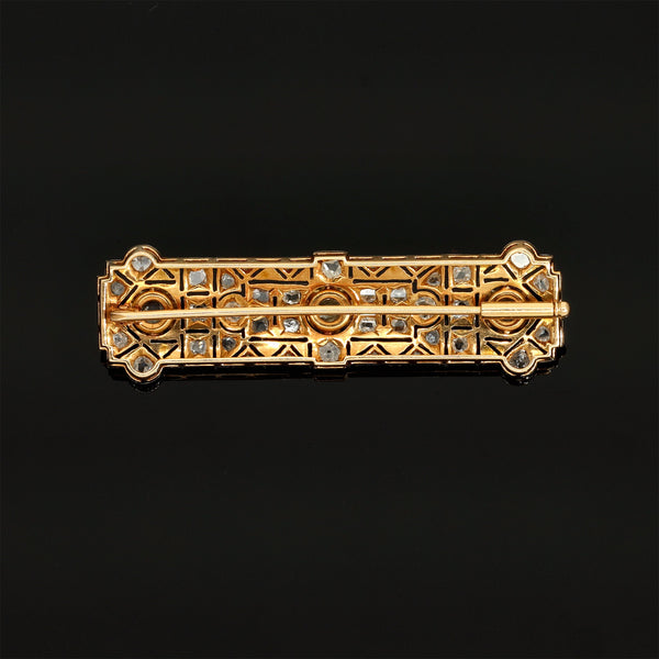 Antique Platinum 3.6CT Rose Cut Diamond Brooch - Pretty Different Shop