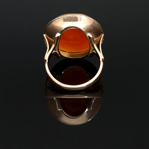Antique Carnelian Agate Signet Herald Seal Ring - Pretty Different Shop