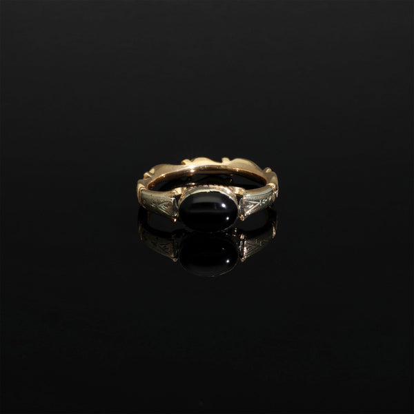 Antique Georgian 18th Century White Enamel Rococo Ring - Pretty Different Shop