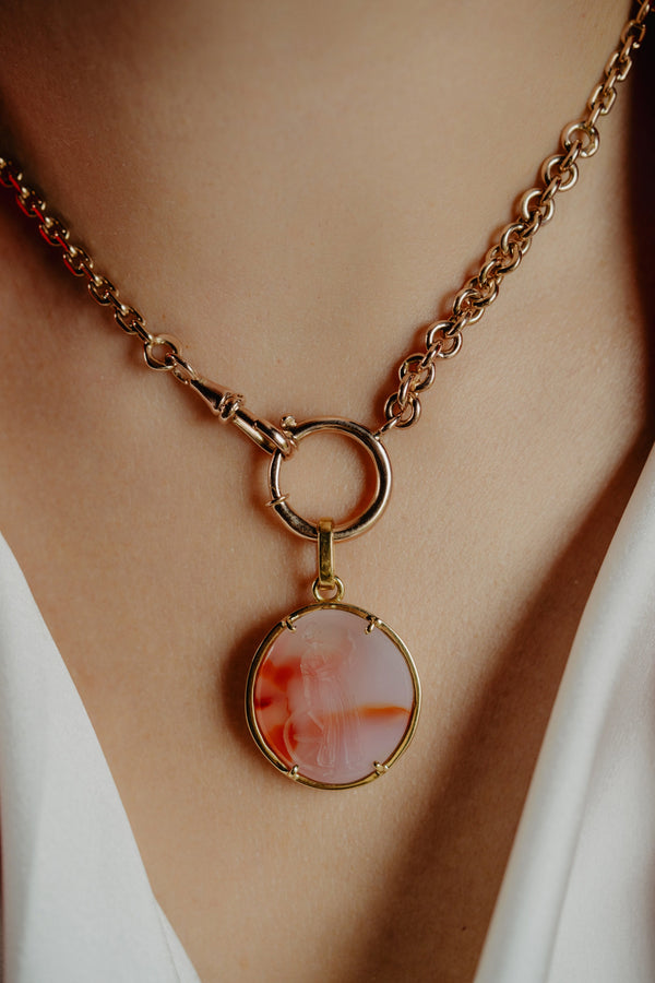 Antique Rose Gold Watch Chain Necklace 16 Inch, Spring Ring Lock - Pretty Different Shop