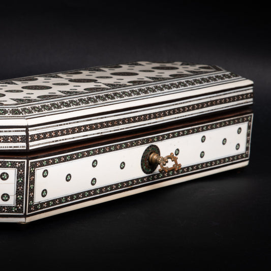 Antique 1800s Persian Mosaic Jewelry Box
