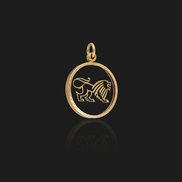 Unisex Zodiac Leo 18k Gold Pendant