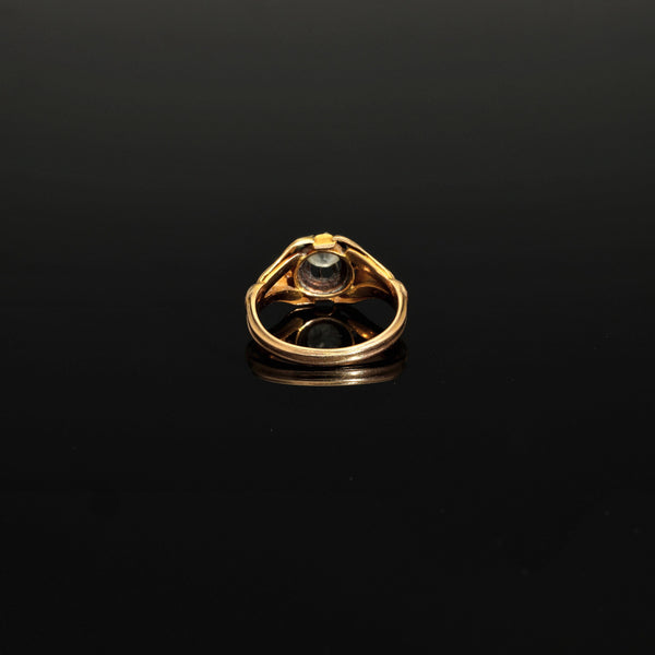 Antique Art Nouveau 0.6ct Old Mine Cut Diamond Solitaire Ring - Pretty Different Shop