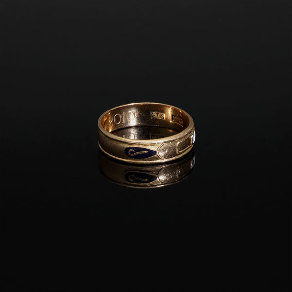 18k Gold Vintage Masonic Enamel Ring - Pretty Different Shop