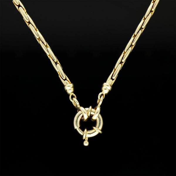 UNISEX Vintage Italian Bolt Lock and Spring Ring 18 Inch Rope Necklace - Pretty Different Shop