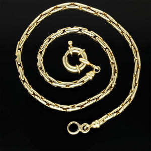 UNISEX Vintage Italian Bolt Lock and Spring Ring 18 Inch Rope Necklace
