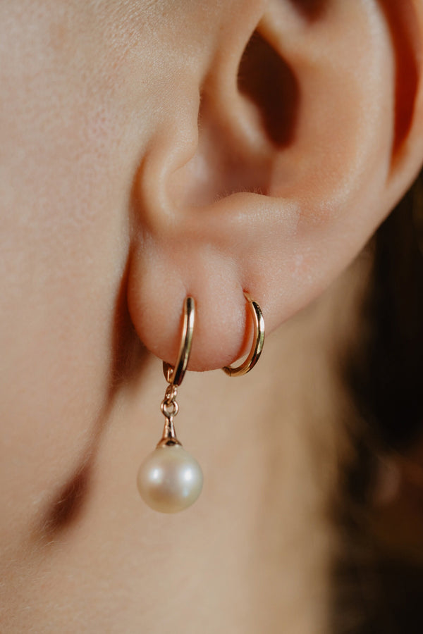 Vintage White Pearl Drop Earrings