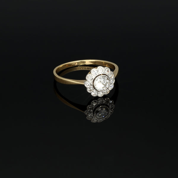 Antique 1.27 Carat Diamond Floral Platinum Ring - Pretty Different Shop